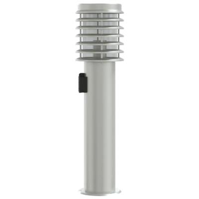 VidaXL Buitenvloerlamp met stopcontact 60 cm roestvrijstaal zilver