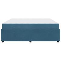 Bedframe met matras met matras Blauw 180 x 200 cm Fluweel - thumbnail