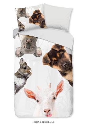 Good Morning Kinderdekbedovertrek "dieren" - Multi - (140x200/220 cm) - Katoen