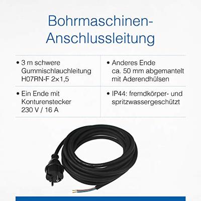 AS Schwabe 70556 Aansluitkabel Stroom Zwart 3.00 m