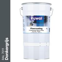 Ruwol 2K Epoxy Vloercoating Donkergrijs (RAL 7011) 5 kg - thumbnail