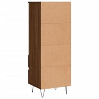 Hoge kast 40x36x110 cm bewerkt hout bruineiken - thumbnail