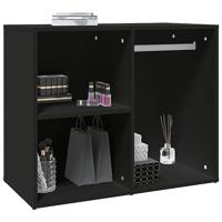 Kledingkast 80x40x65 cm bewerkt hout zwart - thumbnail