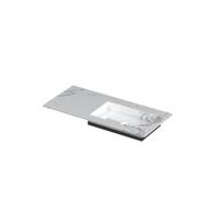 INK Post Wastafel Keramische Slab Envelop Bak Rechts met 1 Kraangat - 1000x450x10 mm - Statuario Glans - thumbnail