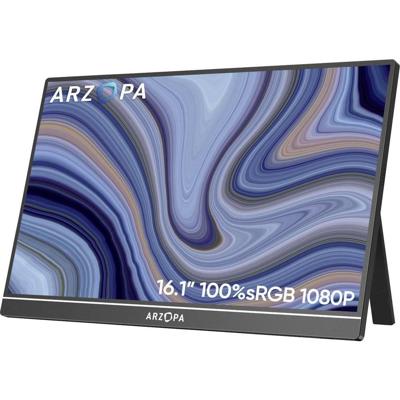 Arzopa LCD-monitor Energielabel: A (A - G) 40.9 cm (16.1 inch) 1920 x 1080 Pixel 16:9 25 ms HDMI, USB-C, USB-A host IPS LCD Arzopa LCD-monitor Energielabel: A (A - G) 40.9 cm (16.1 inch) 1920 x 1080 Pixel 16:9 25 ms HDMI, USB-C, USB-A host IPS LCD