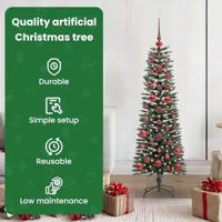 VidaXL Kunstkerstboom met 150 led groen 120 cm pvc en plastic en staal - thumbnail