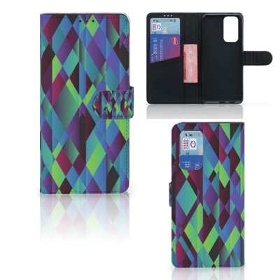 OnePlus 9 Pro | Book Case | Abstract Green Blue