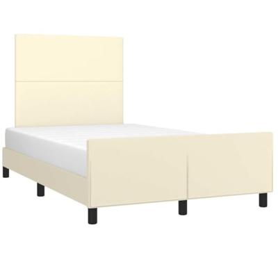 Bedframe zonder matras 120x190 cm kunstleer crème