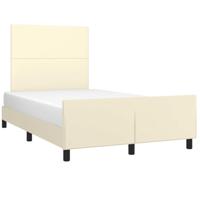 Bedframe zonder matras 120x190 cm kunstleer crème - thumbnail