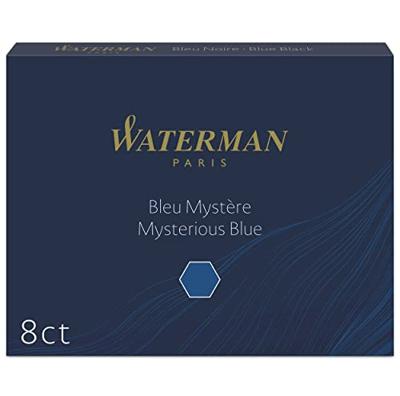 Waterman inktpatronen Standard blauw-zwart, pak van 8 stuks
