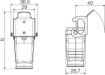 Weidmüller HDC 07A KOLU 1PG11G 1652460000 Koppelingsbehuizing 1 stuk(s)