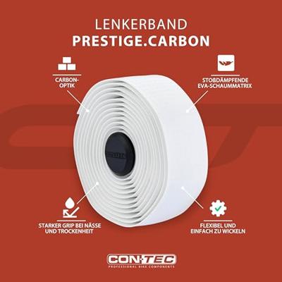 CONTEC stuurlint "prestige.carbon" ct bar tape prestige.carbon white