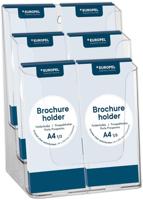 Folderhouder Europel 6 vaks 1/3 A4 transparant - thumbnail