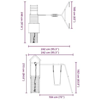 Speelhuis geïmpregneerd grenenhout