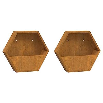 VidaXL Plantenbakken wandmontage 2 st 46x10x40 cm cortenstaal roestig