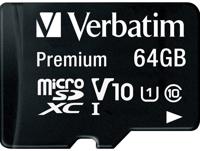 Verbatim MICRO SDXC 64GB CL 10 ADAP microSDXC-kaart 64 GB Class 10 Incl. SD-adapter - thumbnail