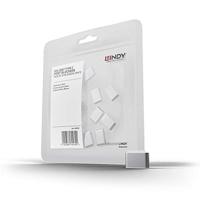 LINDY Sleutel voor USB-C-poort Set van 10 stuks Wit Sleutelslot Zonder sleutel 40439 - thumbnail