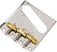Fender 3-Saddle Top-Load / String-Through Tele Bridge gitaarbrug met gecompenseerde messing Bullet brugzadels - thumbnail