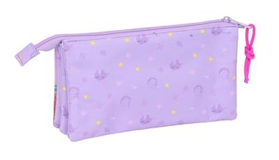 Pennenetui met 3 vakken Unicorn Academy Lila 22 x 12 x 3 cm