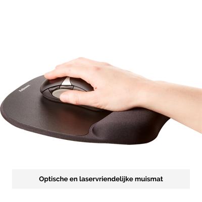 Memory Foam - Muismat met polskussen - zwart Memory Foam - Muismat met polskussen - zwart
