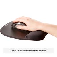 Memory Foam - Muismat met polskussen - zwart - thumbnail