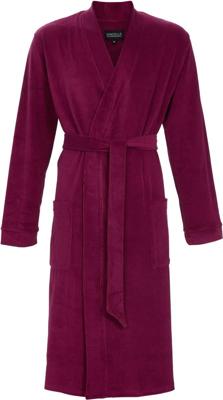 Badstoffen heren badjas rood