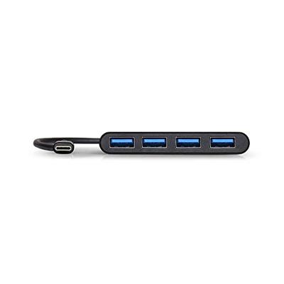 PORT Designs 900123 900123 USB-hub 4 poorten USB-A USB 3.0 5 GBit/s Met USB-C stekker Zwart