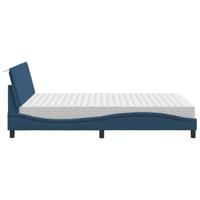 Bed met matras "Hanko" stof blauw 120x200 cm - thumbnail