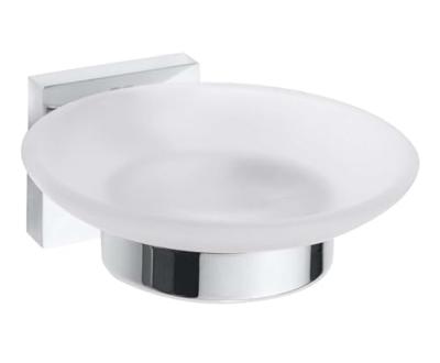 Zeephouder Sapho X-Square Hangend 11x5.5 cm Melkglas / Chroom - thumbnail