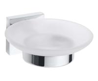 Zeephouder Sapho X-Square Hangend 11x5.5 cm Melkglas / Chroom - thumbnail