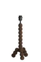 Light & Living Tafellamp 'Veglio' Mangohout, 40cm, kleur Donkerbruin (excl. kap) - thumbnail