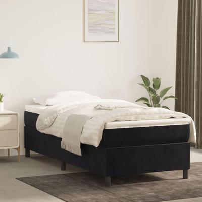 Bedframe zonder matras 100x200 cm fluweel zwart