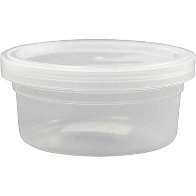 Plastic potje met deksel, H: 38 mm, d 84 mm, 125 ml, 20 stuk/ 1 doos