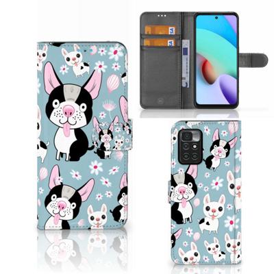 Xiaomi Redmi 10 | Telefoonhoesje | Met pasjeshouder | Hondjes