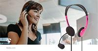 PC-Headset | On-Ear | 2x 3,5 mm Connectoren | 2,0 m | Roze - thumbnail