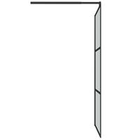Inloopdouchewand 100x195 cm donker ESG-glas zwart - thumbnail