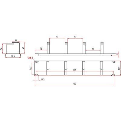 Renkforce RF-3440222 19 inch Kabelgeleiding voor patchkast 2 HE Zwart Renkforce RF-3440222 19 inch Kabelgeleiding voor patchkast 2 HE Zwart