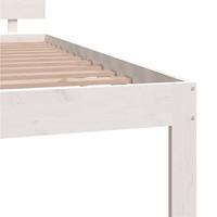 Bedframe massief grenenhout wit 120x200 cm - thumbnail
