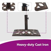 VidaXL Parasolvoet 12 kg 49 cm gietijzer bronskleurig - thumbnail