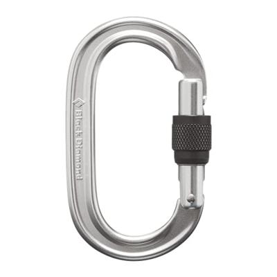 Black diamond Oval Keylock Screwgate Carabine Polished Black diamond Oval Keylock Screwgate Carabine Polished