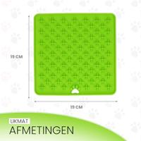 Eat Slow Live Longer Lick Mat Cross Groen - thumbnail