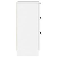 Dressoirs 2 st 30x30x70 cm bewerkt hout wit - thumbnail