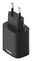Hama Snellader 1x USB-A 1x USB-C PD 30W Zwart - thumbnail