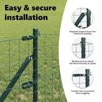 VidaXL Hek met paal groen 0,4 x 25 m staal en pvc - thumbnail