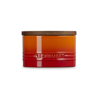 LE CREUSET - Signature - Voorraadpot 0,47l met houten deksel Oranjerood - thumbnail