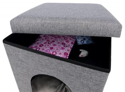 TRIXIE POEF KATTENMAND RELAX-IGLO ALOIS GRIJS 40X40X38 CM - thumbnail