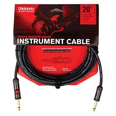 D&apos;Addario AGL-20 Custom Series instrumentkabel met circuitbreaker vergrendelbaar recht 6 m