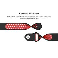 Fitbit Versa 1 / 2 & Lite sportbandje - Maat: Small - Zwart + Rood - thumbnail