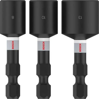 Bosch Accessoires PRO Nutsetter Impact dop | 8 x 50 | 10 x 50 | 13 x 50 mm | 3-delig - 2608521U64 Bosch Accessoires PRO Nutsetter Impact dop | 8 x 50 | 10 x 50 | 13 x 50 mm | 3-delig - 2608521U64