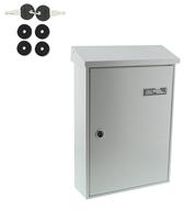 Burg Wächter 61090 LETTER 5832 W Brievenbus Staal Wit Sleutelslot - thumbnail